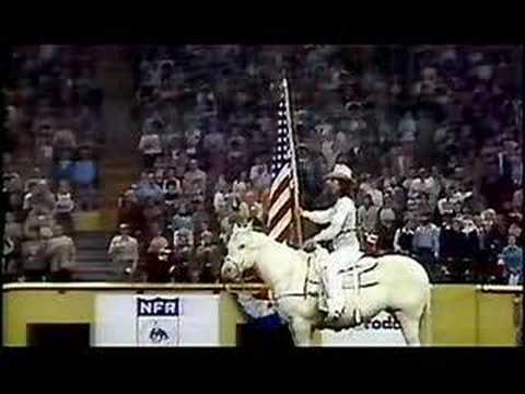 Reba McEntire singing the National Anthem in Oklahoma City