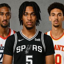 2024-2025 NBA Rookie of The Year Stephon Castle Alexandre Sarr and Zaccharie Risacher