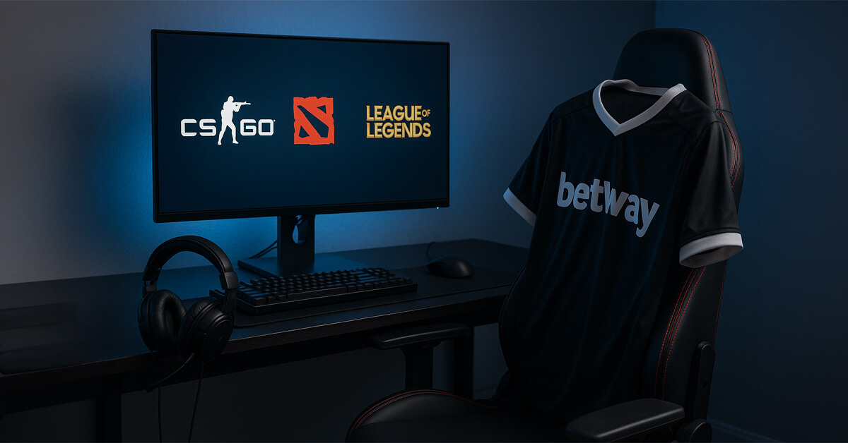 Betting Sponsorships on eSports Gaming Desk With Betway Jersey