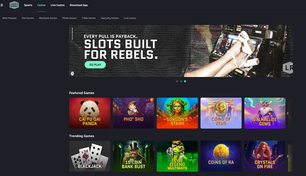 Lucky Rebel Casino Review