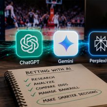 AI as A Betting Tool ChatGPT Gemeni and Perplexity Logos With Notes