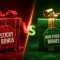 Sticky VS Non-Sticky Bonuses Red and Green Gift Box on Casino Table