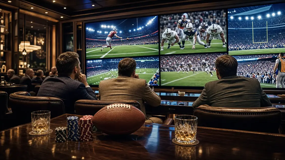 A bettor studies opening NFL Week 1 odds on a sportsbook screen before kickoff.